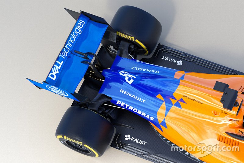 Vue détaillée de la McLaren MCL34
