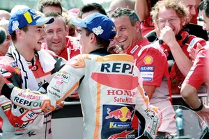 Le vainqueur Jorge Lorenzo, Ducati Team, le deuxième, Marc Marquez, Repsol Honda Team