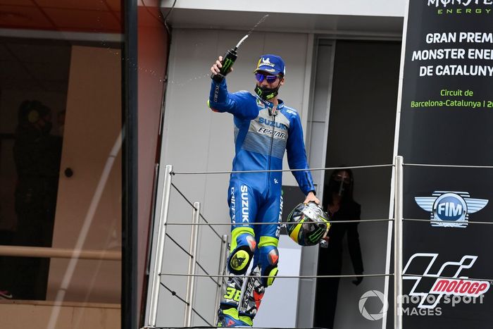 Podio: segundo lugar Joan Mir, Team Suzuki MotoGP
