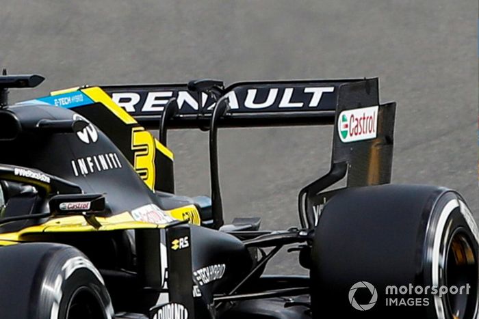 Detalle del alerón trasero de Daniel Ricciardo, Renault F1 Team R.S.20