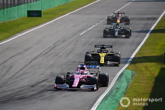 Sergio Pérez, Racing Point RP20, Daniel Ricciardo, Renault F1 Team R.S.20, Valtteri Bottas, Mercedes F1 W11, Max Verstappen, Red Bull Racing RB16