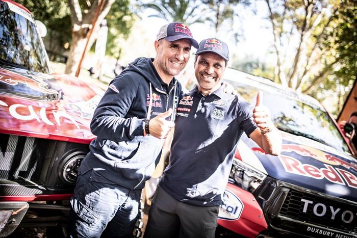 Stephane Peterhansel and Nasser Al-Attiyah