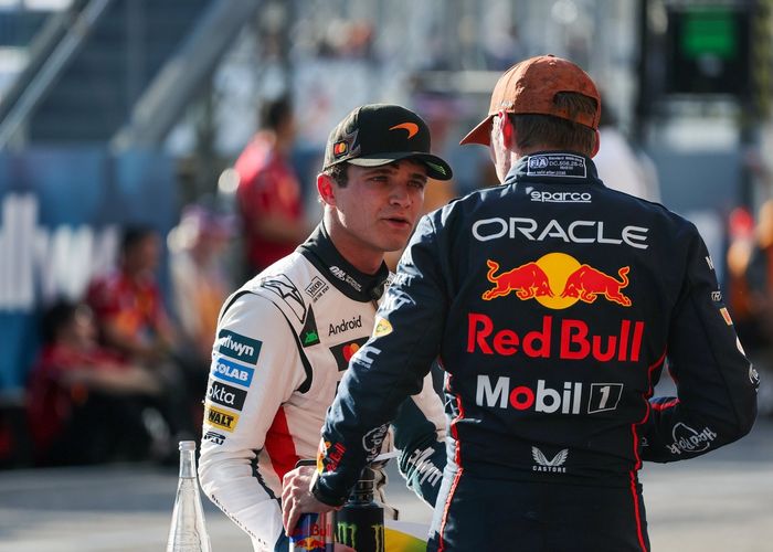 Lando Norris, McLaren, Max Verstappen, Red Bull Racing