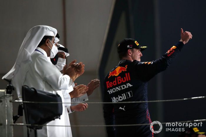 Podio: segundo lugar Max Verstappen, Red Bull Racing