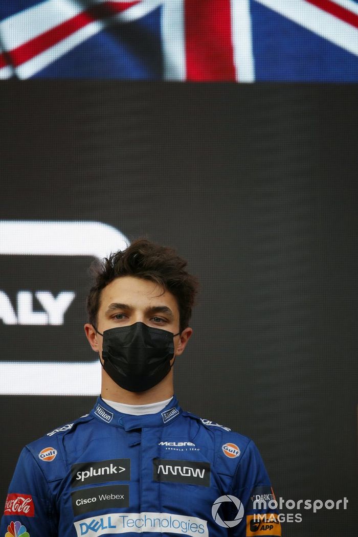 Podio: tercer lugar Lando Norris, McLaren