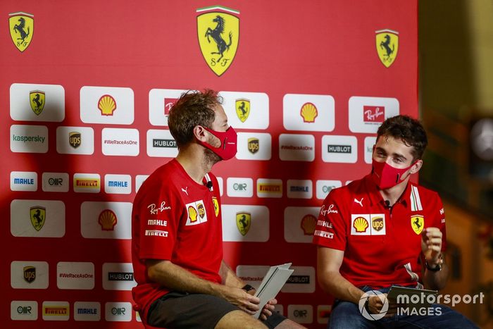 Sebastian Vettel, Ferrari, Charles Leclerc, Ferrari 