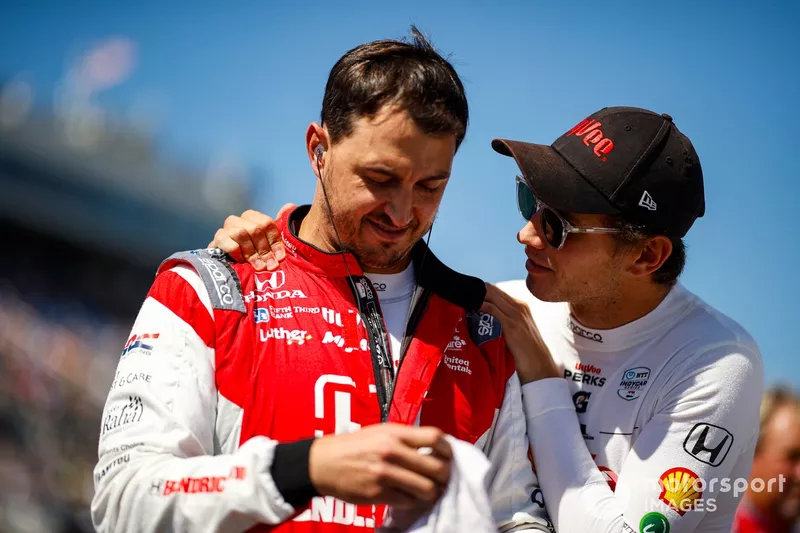 Graham Rahal, Rahal Letterman Lanigan Racing Honda, Christian Lundgaard, Rahal Letterman Lanigan Racing Honda