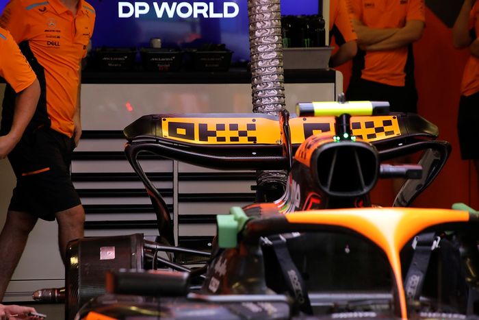 Detalle del alerón trasero del McLaren MCL38