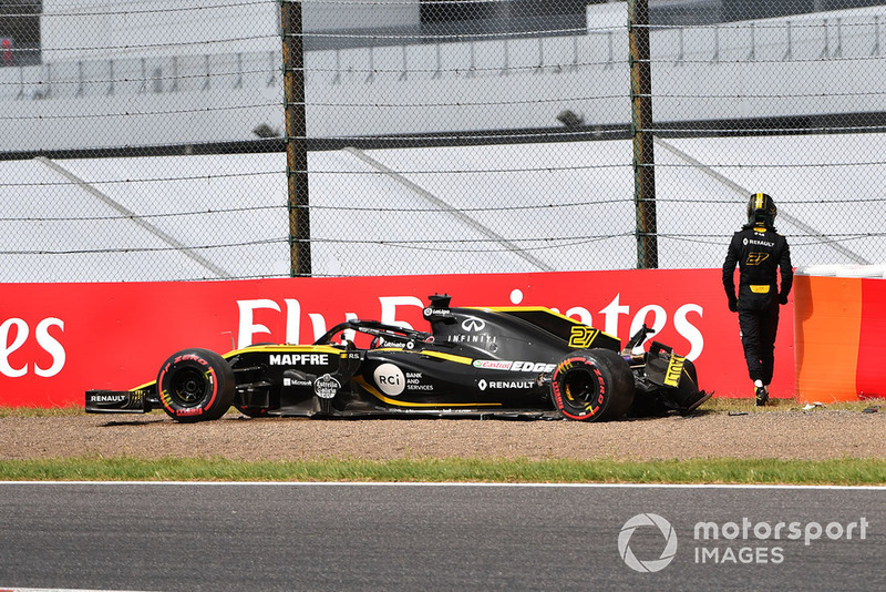 Accident pour Nico Hulkenberg, Renault Sport F1 Team R.S. 18