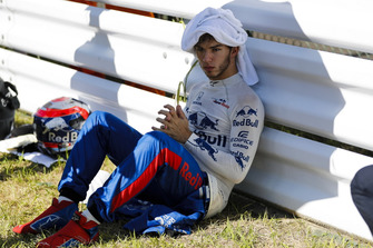 Pierre Gasly, Scuderia Toro Rosso, sur la grille