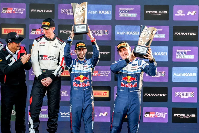 Podium: third place Adrien Fourmaux, Alexandre Coria, M-Sport Ford World Rally Team Ford Puma Rally1