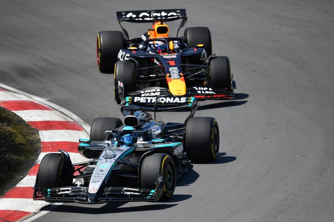 Max Verstappen, Red Bull Racing, George Russell, Mercedes