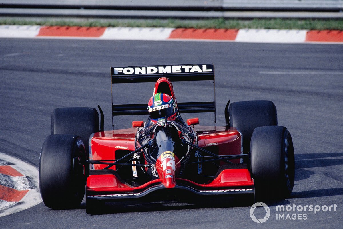 On his second outing with the Fondmetal at Spa, van de Poele qualified comfortably mid-pack in 15th - in a different world than he'd been with the Brabham