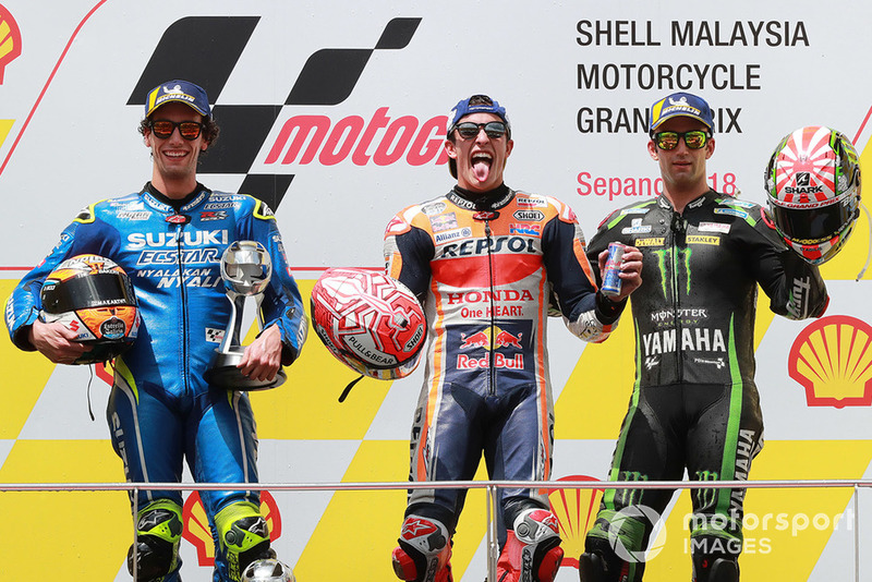 #18 GP de Malasia - Podio: Marc Márquez, Álex Rins, Johann Zarco