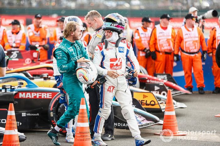 Sebastian Vettel, Aston Martin, Mick Schumacher, Haas F1 Team, charla tras la carrera