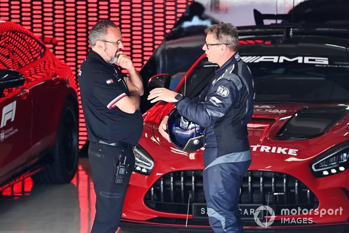 Bernd Maylander, pilote de la voiture de sécurité, FIA