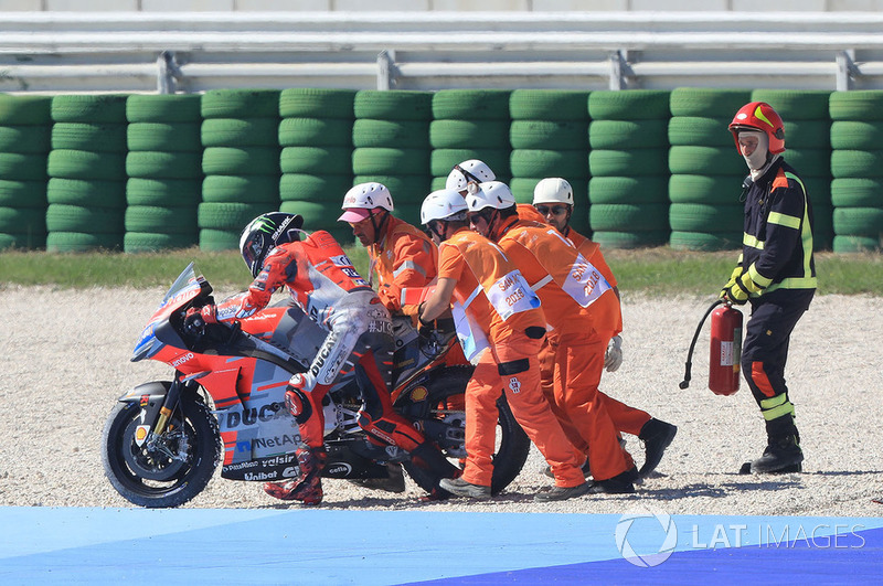 Авария: Хорхе Лоренсо, Ducati Team