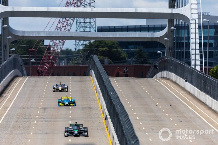 #78: Agustín Canapino, Juncos Hollinger Racing Chevrolet, #29: Devlin DeFrancesco, Andretti Steinbrenner Autosport Honda
