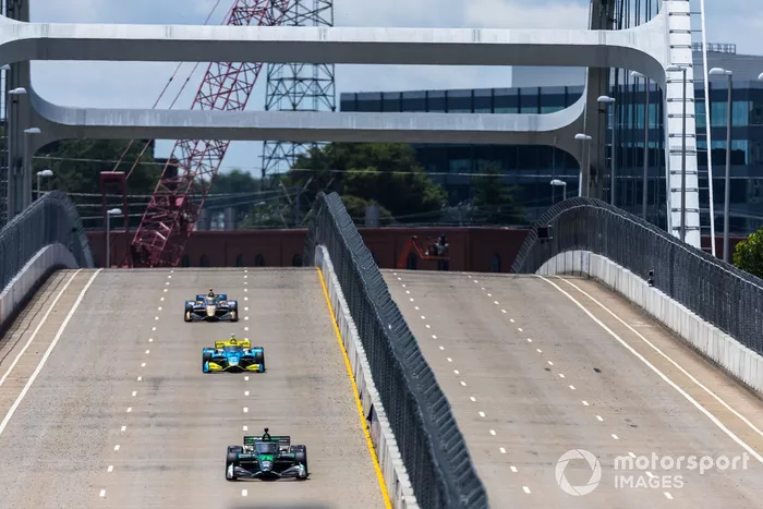 #78: Agustín Canapino, Juncos Hollinger Racing Chevrolet, #29: Devlin DeFrancesco, Andretti Steinbrenner Autosport Honda