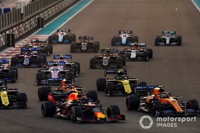 Alexander Albon, Red Bull RB15, Lando Norris, McLaren MCL34, Carlos Sainz Jr., McLaren MCL34, Daniel Ricciardo, Renault F1 Team R.S.19