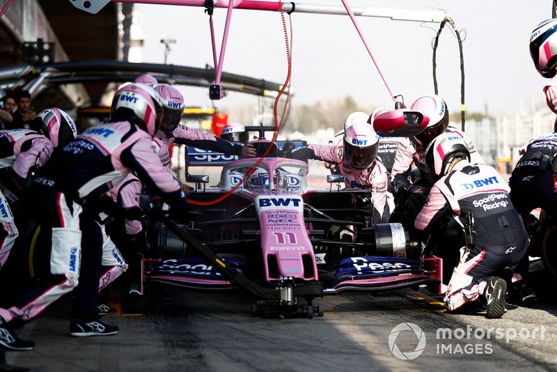 Sergio Perez, Racing Point F1 Team RP19 au stand