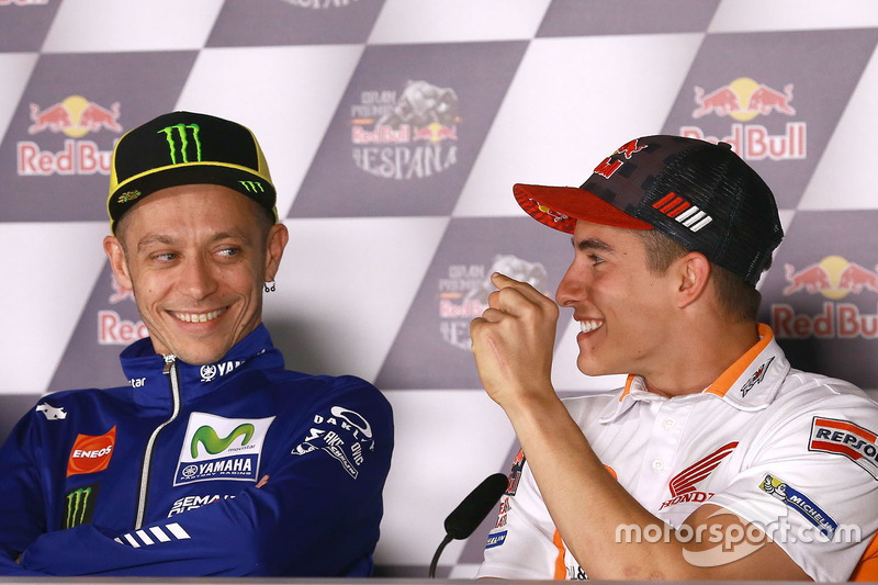 Valentino Rossi, Yamaha Factory Racing; Marc Marquez, Repsol Honda Team