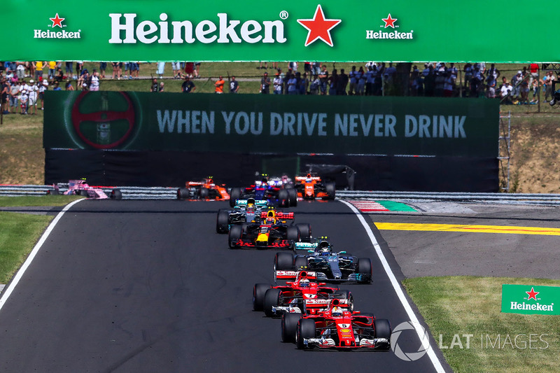 Sebastian Vettel, Ferrari SF70-H startta lider