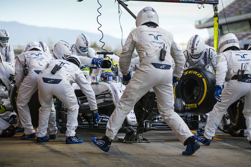 Essais d'arrêt au stand pour Felipe Massa, Williams FW40