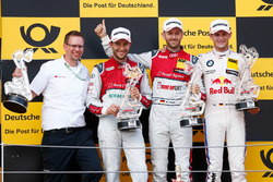 Podium: Racewinnaar René Rast, Audi Sport Team Rosberg, Audi RS 5 DTM, tweede plaats Mike Rockenfell