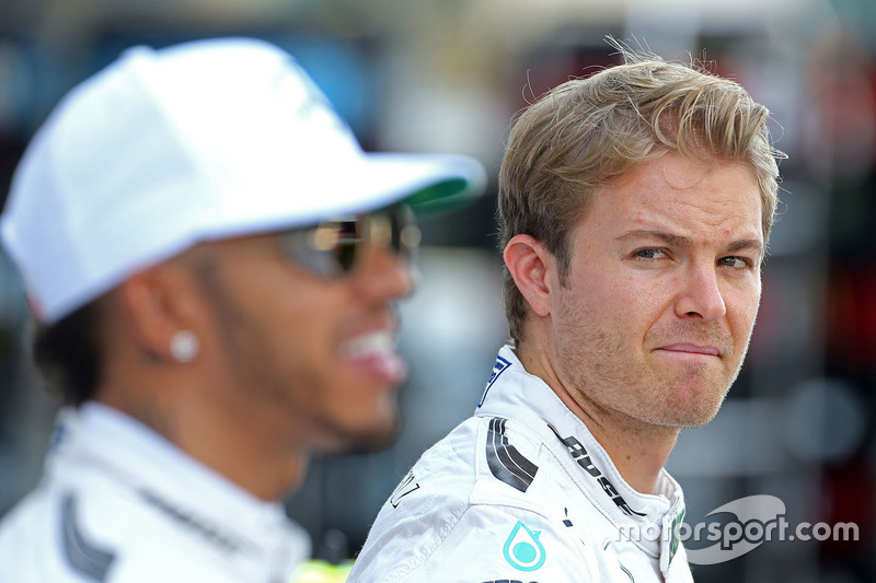 Nico Rosberg, Mercedes AMG F1 und Lewis Hamilton, Mercedes AMG F1