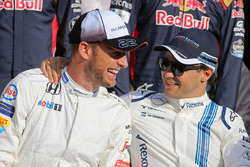 Jenson Button, McLaren F1 et Felipe Massa, Williams F1 Team
