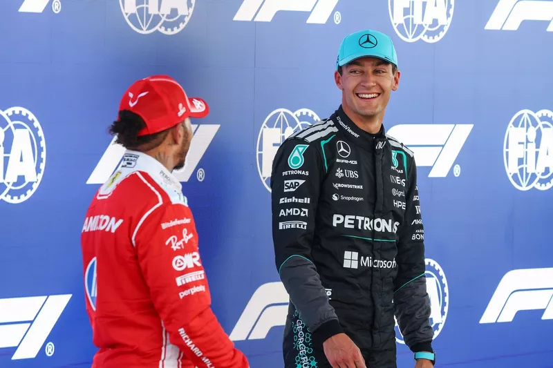 Lewis Hamilton, Ferrari, George Russell, Mercedes