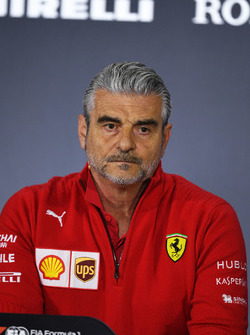 Maurizio Arrivabene, director de Ferrari, en la rueda de prensa de la FIA