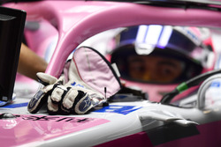 Sergio Perez, Force India VJM11 Alpinestars gloves
