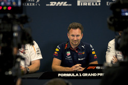 Christian Horner, Red Bull Racing teambaas tijdens de persconferentie