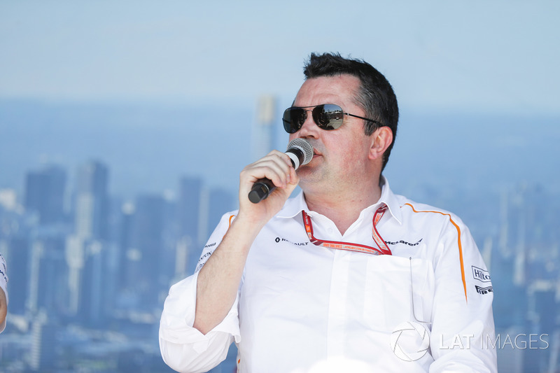 Eric Boullier, Racing Director, McLaren, on stage