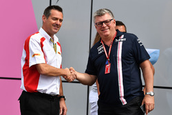 Martin Pope, DHL and Otmar Szafnauer, Force India Formula One Team Chief Operating Officer