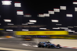 Sparks fly from the car of Valtteri Bottas, Mercedes AMG F1 W09