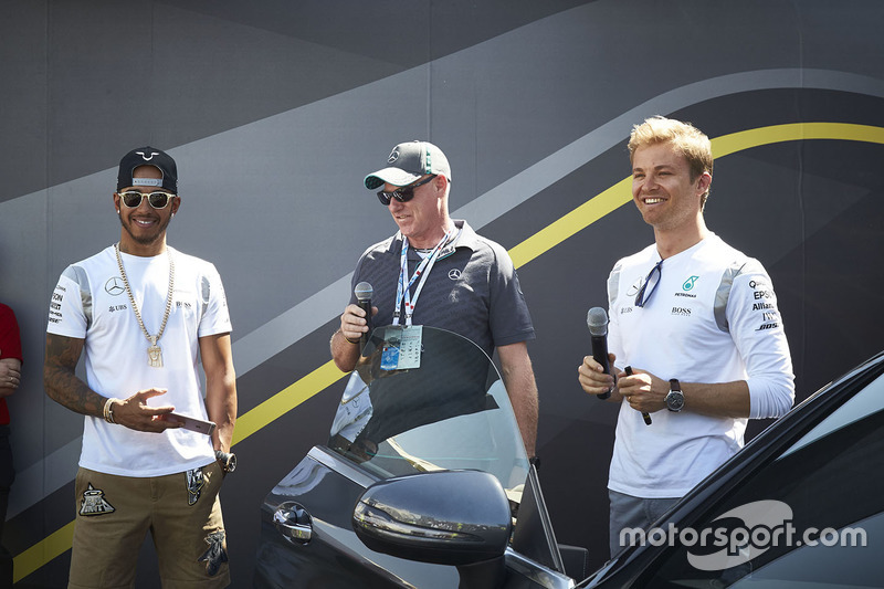 Lewis Hamilton, Mercedes AMG F1 Team and Nico Rosberg, Mercedes AMG F1 Team