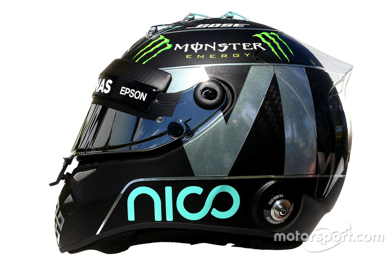 The helmet of Nico Rosberg, Mercedes AMG F1