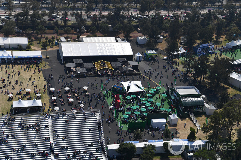 Vista desde el aire de la pista