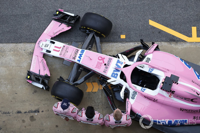 Esteban Ocon, Sergio Perez, Nikita Mazepin, Sahara Force India F1 VJM11