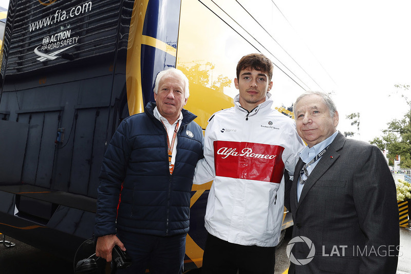 Charlie Whiting, Jean Todt, FIA Başkanı, Charles Leclerc, Sauber F1 Team