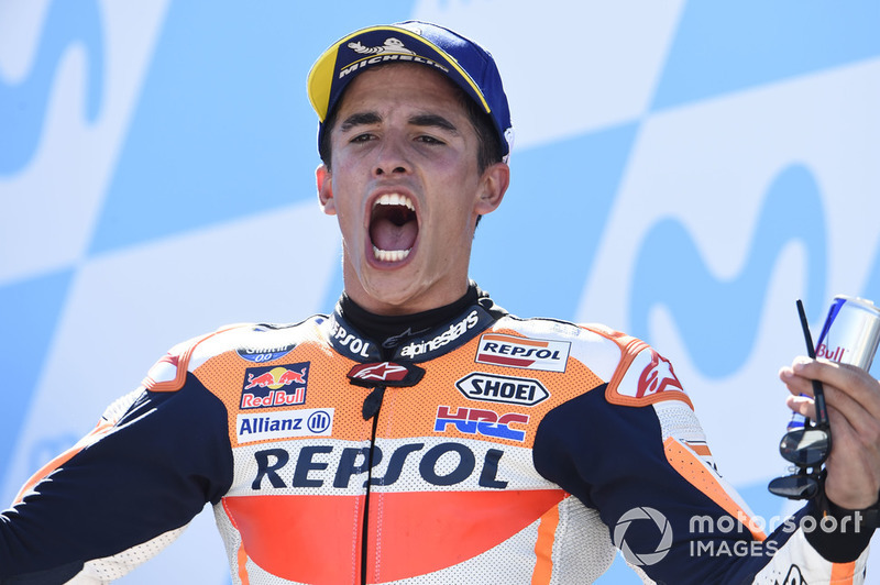 Podio: ganador de la carrera Marc Márquez, Repsol Honda Team