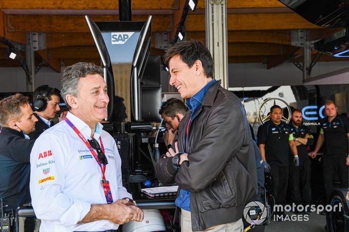 Alejandro Agag, presidente de la Formula E, Toto Wolff, Mercedes AMG F1 Team