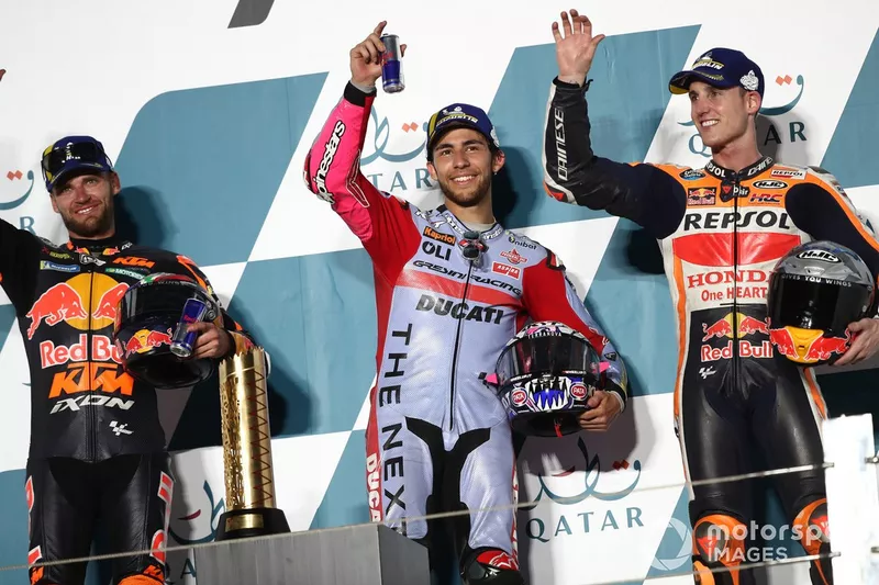 Enea Bastianini, Gresini Racing, Brad Binder, Red Bull KTM Factory Racing, Pol Espargaro, Repsol Honda Team 