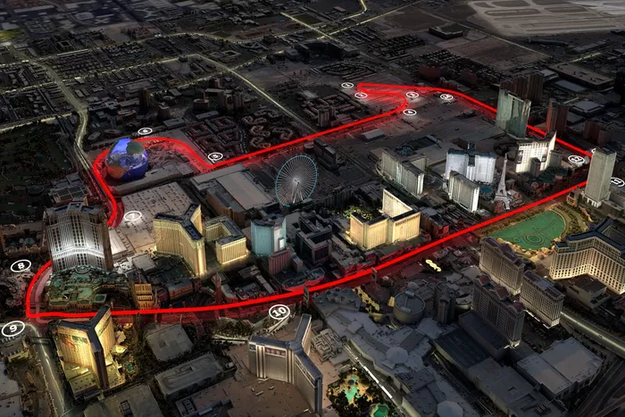 Mapa de la pista de Las Vegas