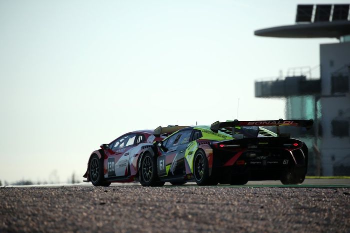 #130 ANSA Motorsports, Huracán Super Trofeo EVO2, Nelson Piquet jr e #61 Bonaldi Motorsport, Huracán Super Trofeo EVO2, Max Weering