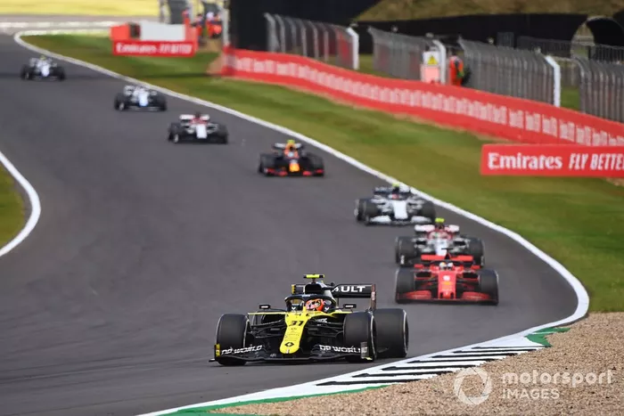 Esteban Ocon, Renault F1 Team R.S.20, Sebastian Vettel, Ferrari SF1000, Antonio Giovinazzi, Alfa Romeo Racing C39,  Daniil Kvyat, AlphaTauri AT01