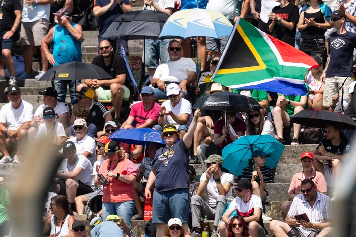 Fans with flag